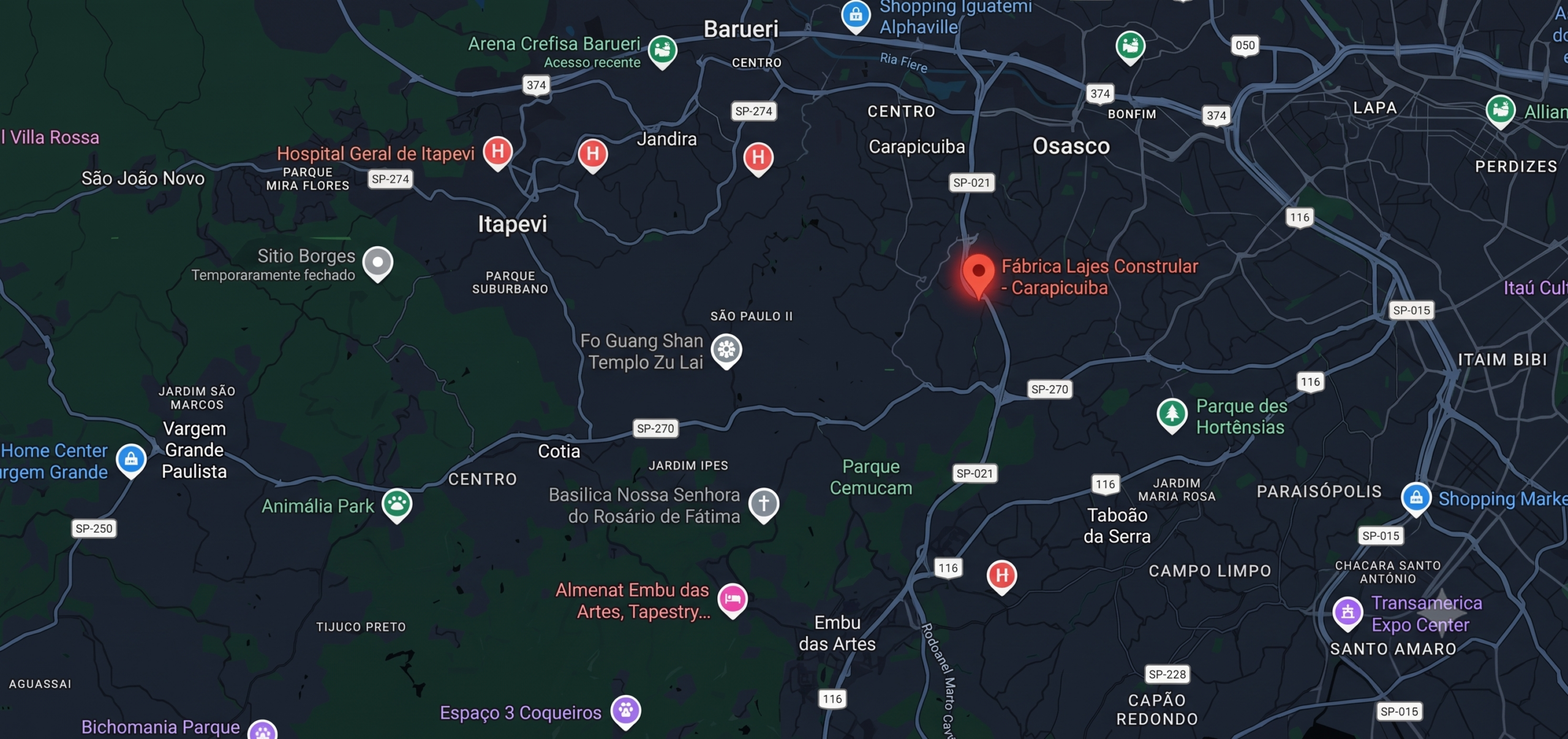 Mapa de Atendimento