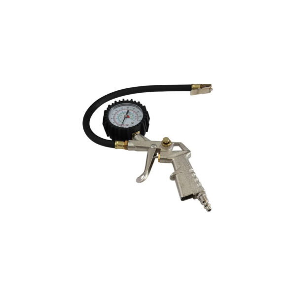 CALIBRADOR COM MANÔMETRO + INFLADOR BICO PRISILHA 150psi