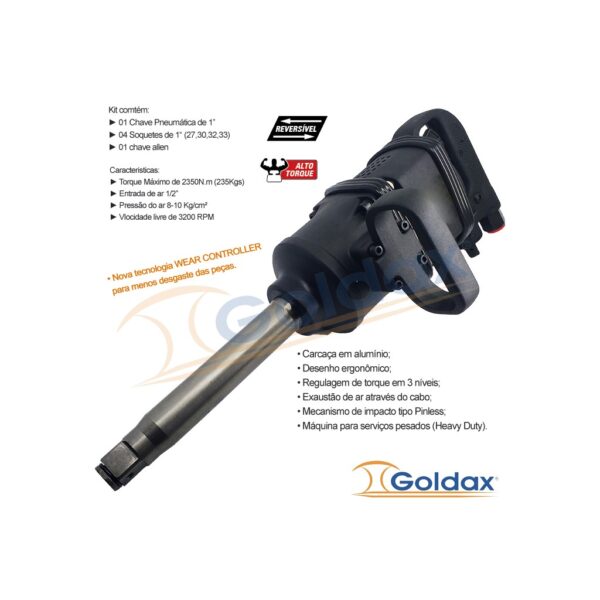 CHAVE DE IMPACTO 1 235Kgf GOLDAX"