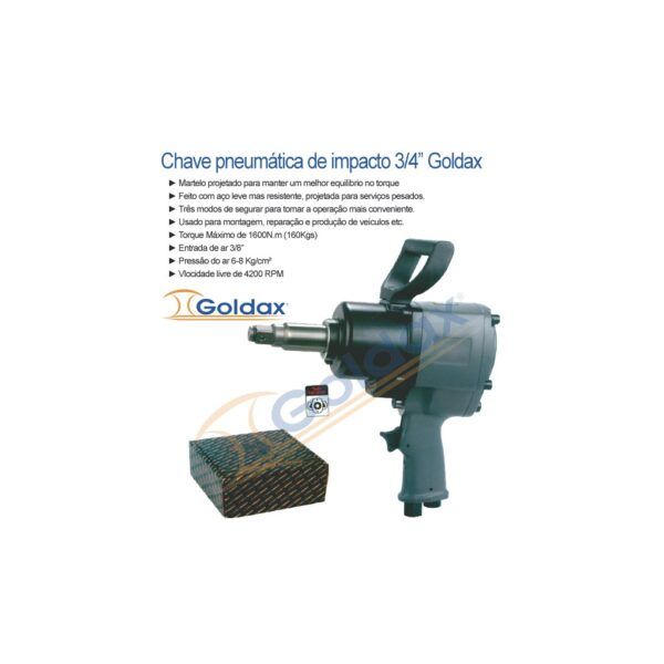 CHAVE DE IMPACTO 3/4 160kgf GOLDAX"